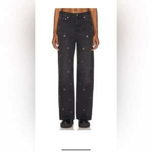 PISTOLA Hendrix high rise wide leg jeans in Glamour